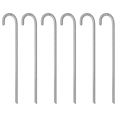teltpløkker 6 stk. 41,5 cm Ø12 mm galvaniseret stål