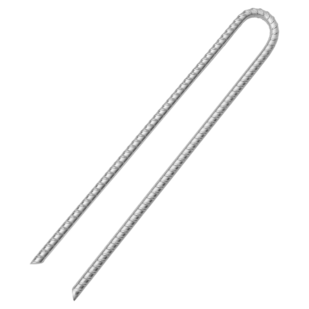 teltpløkker 6 stk. U-form 41,5 cm Ø12 mm galvaniseret stål
