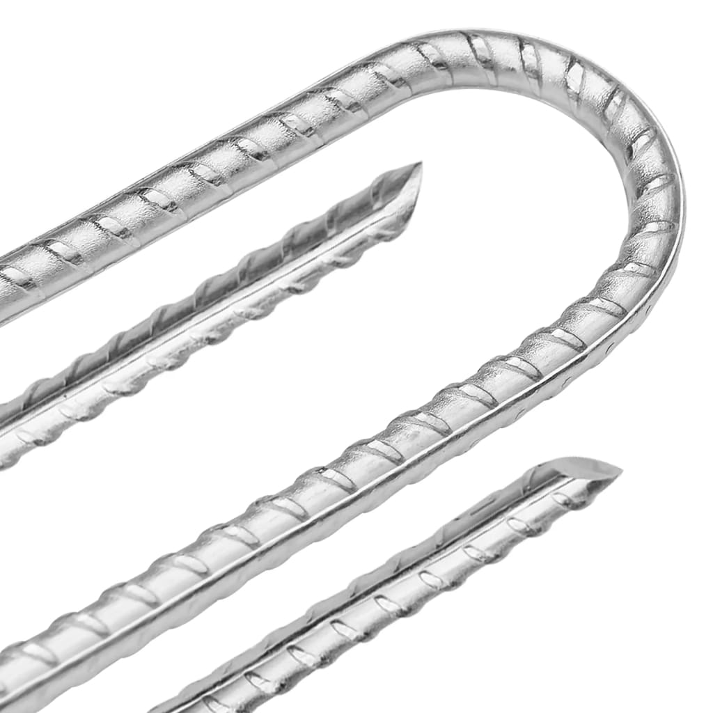 teltpløkker 6 stk. U-form 41,5 cm Ø12 mm galvaniseret stål