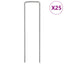 jordpløkker 25 stk. U-facon 15x3,5 cm galvaniseret stål
