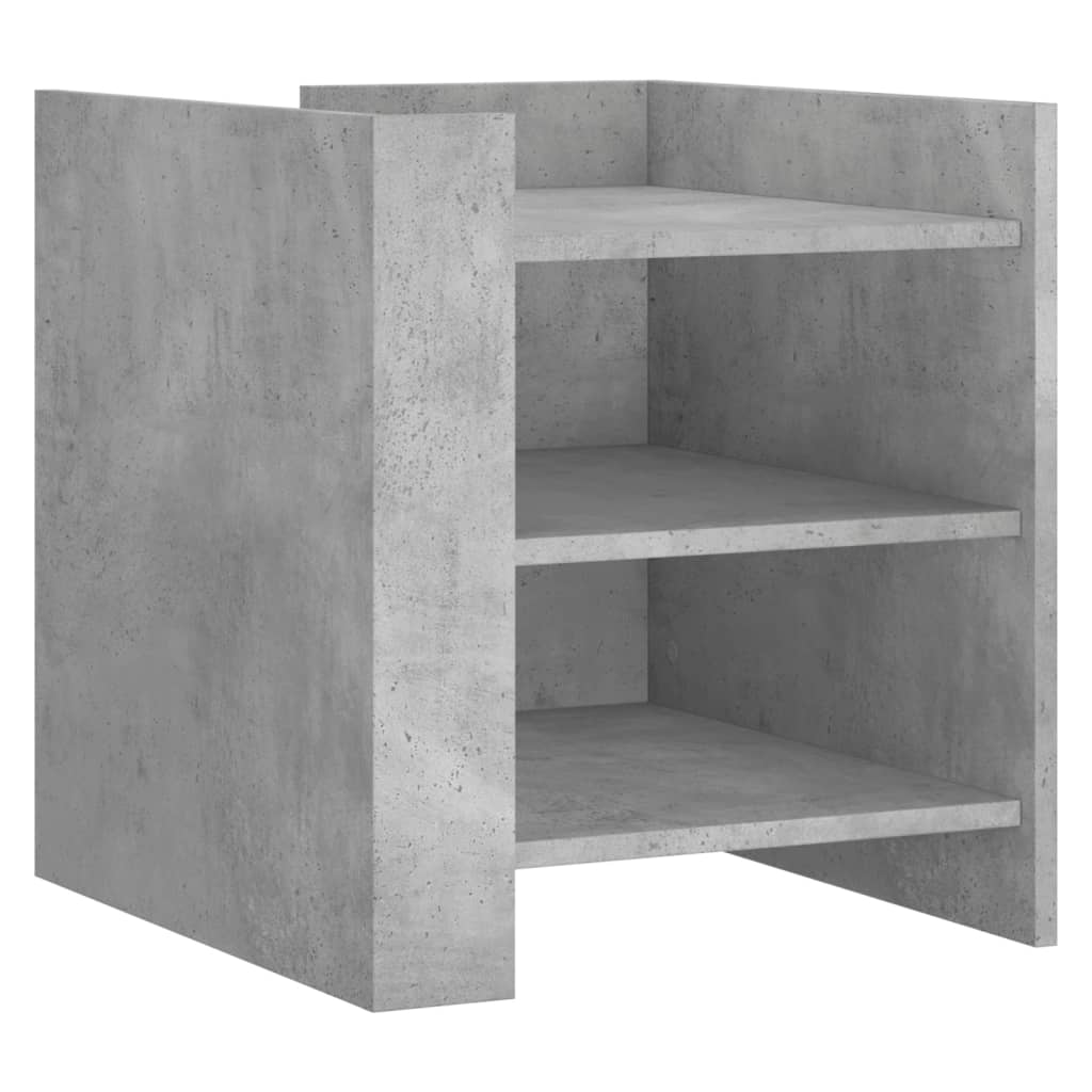sengebord 45x50x50 cm konstrueret træ betongrå