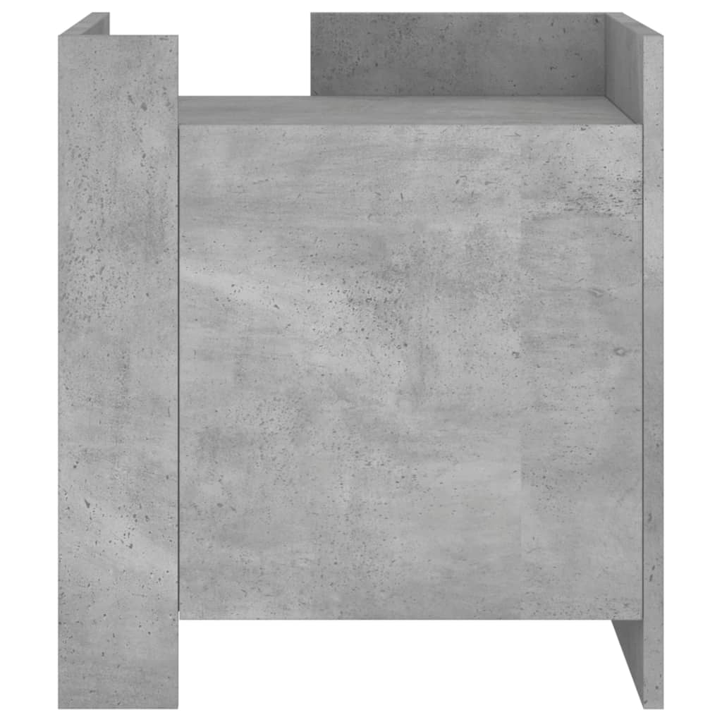 sengebord 45x50x50 cm konstrueret træ betongrå