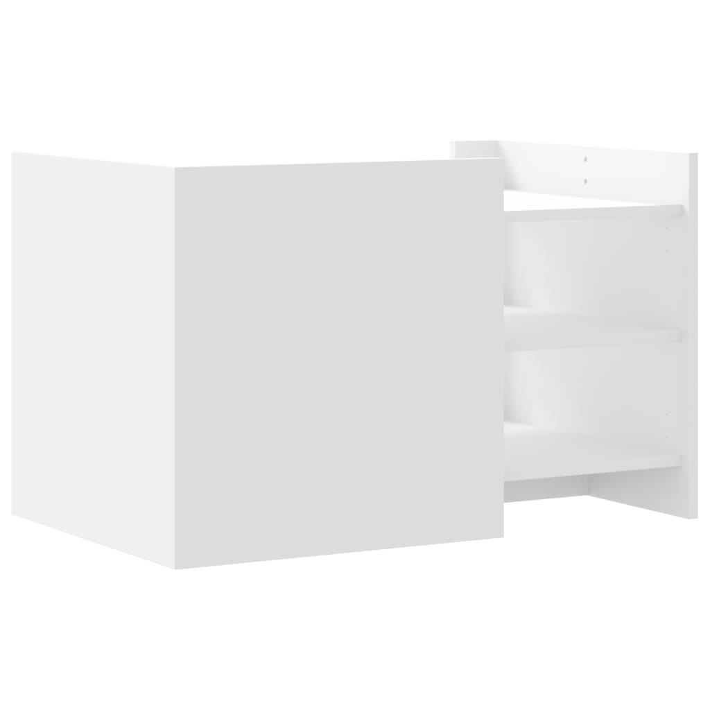 sofabord 80x50x50 cm konstrueret træ hvid