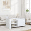 sofabord 100x50x50 cm konstrueret træ hvid