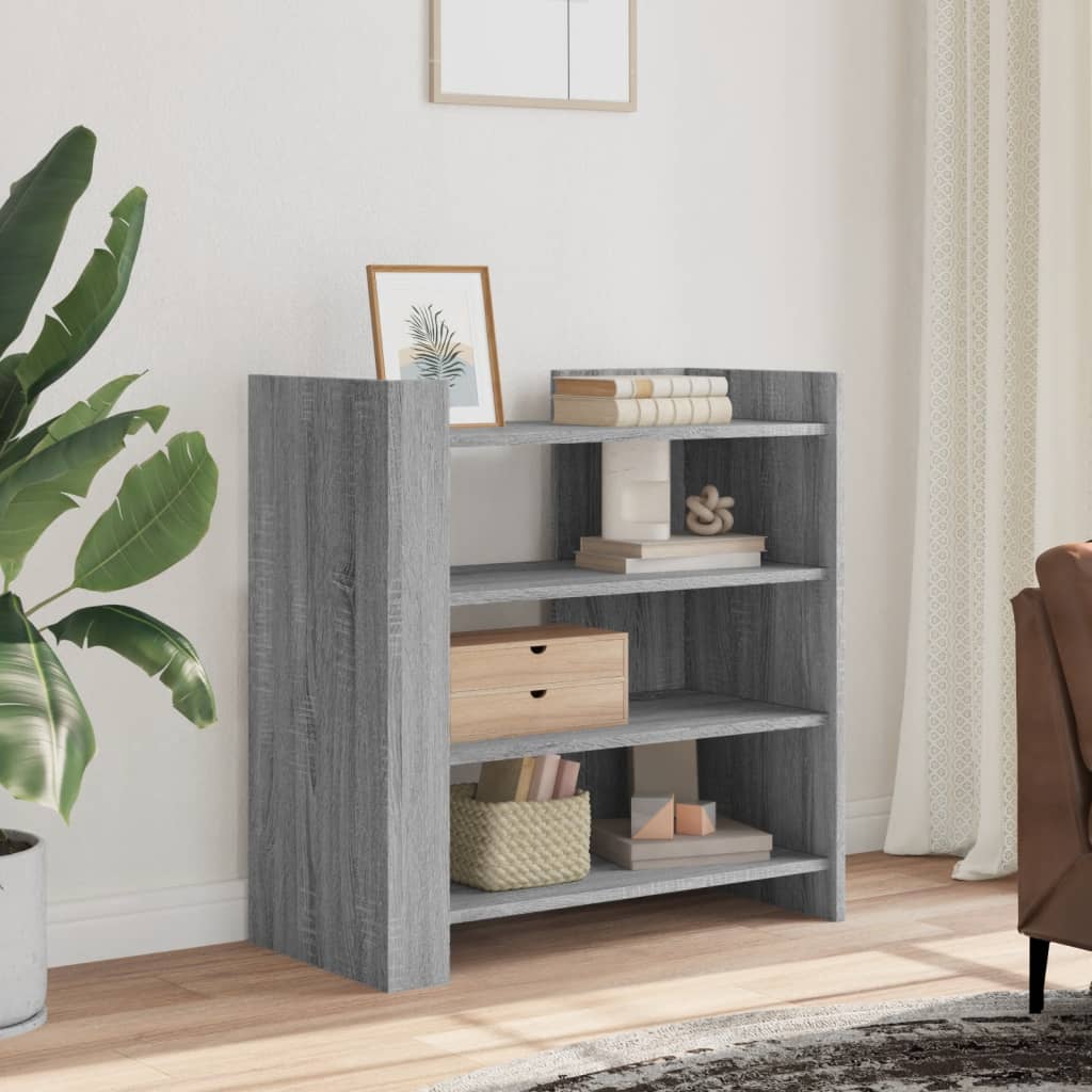 skænk 73,5x35x75 cm konstrueret træ grå sonoma-eg