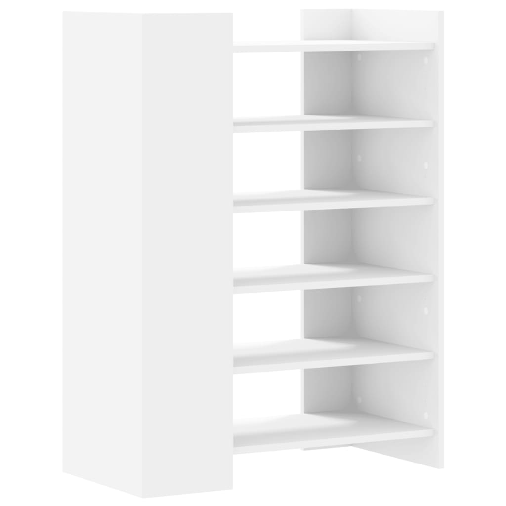 skoskab 74,5x37,5x100 cm konstrueret træ hvid