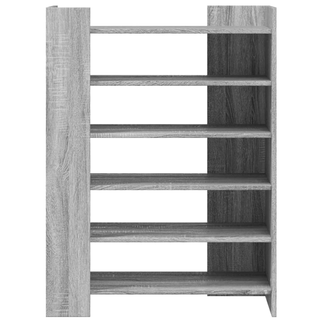 skoskab 74,5x37,5x100 cm konstrueret træ grå sonoma-eg