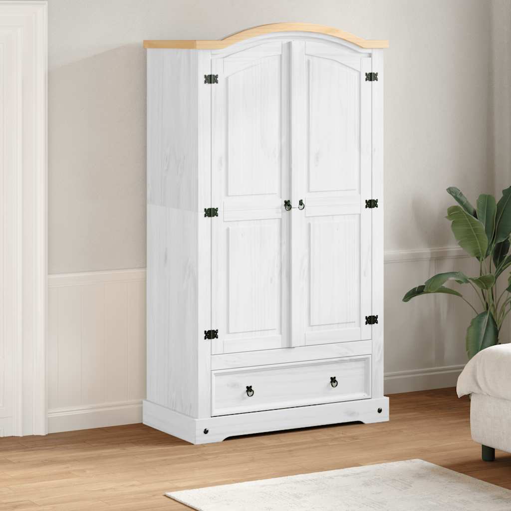 klædeskab Corona 102x52x186 cm massivt fyrretræ billede