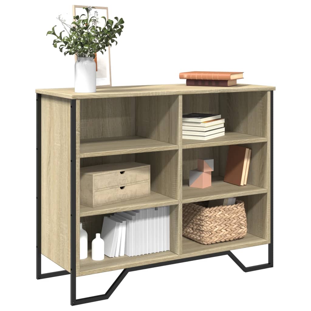 skænk 91x35,5x74,5 cm konstrueret træ sonoma-eg
