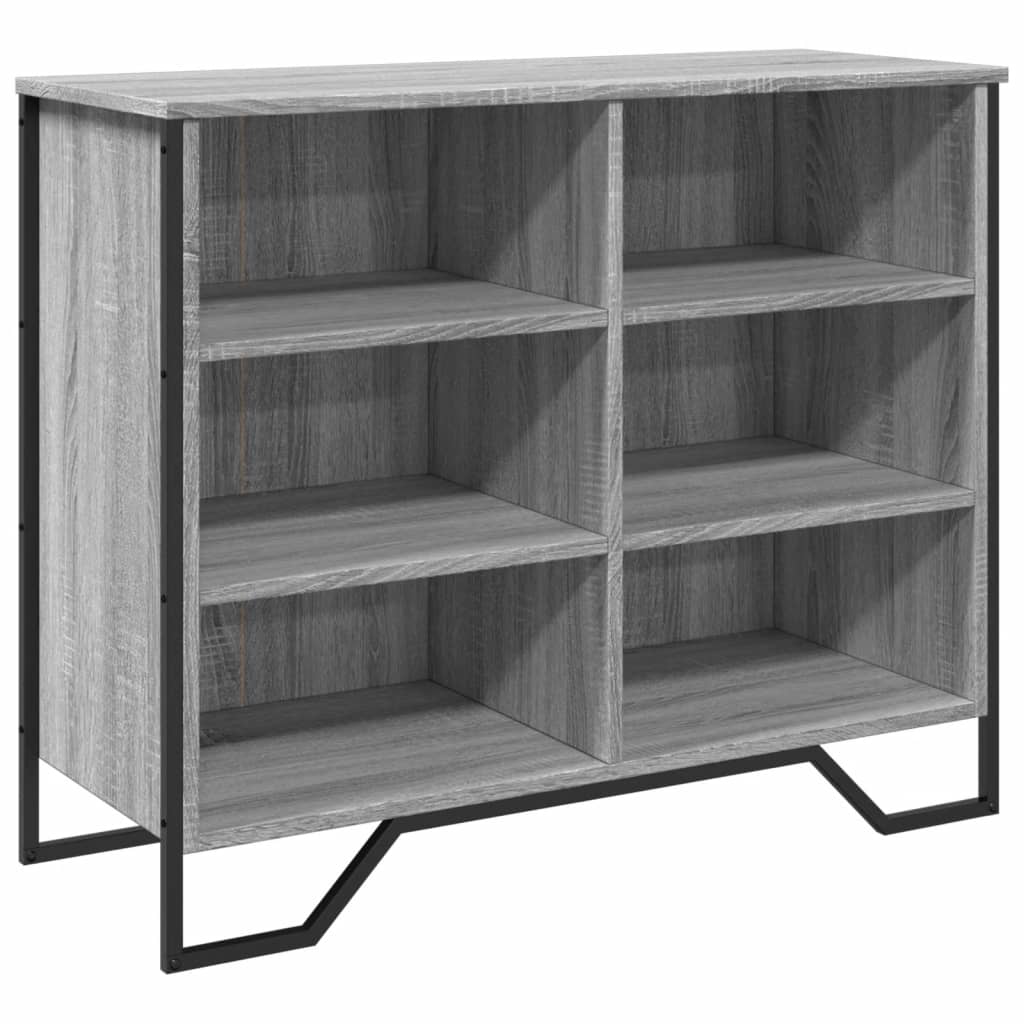 skænk 91x35,5x74,5 cm konstrueret træ grå sonoma-eg