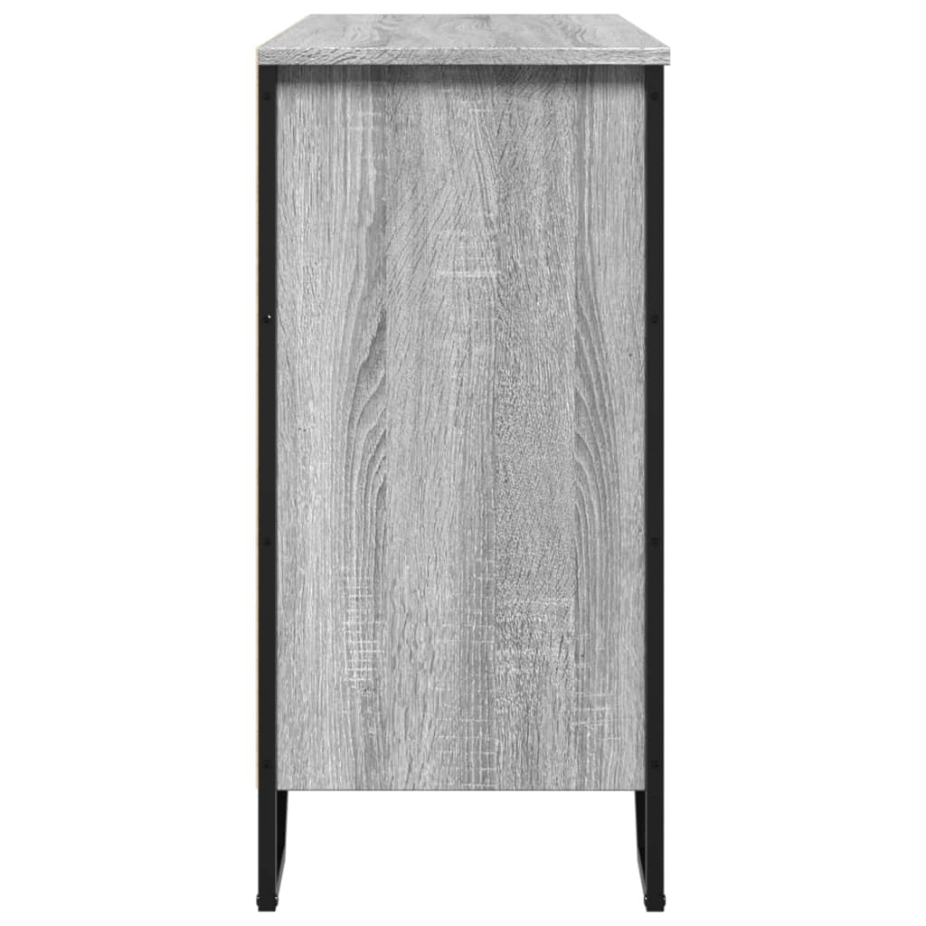 skænk 91x35,5x74,5 cm konstrueret træ grå sonoma-eg