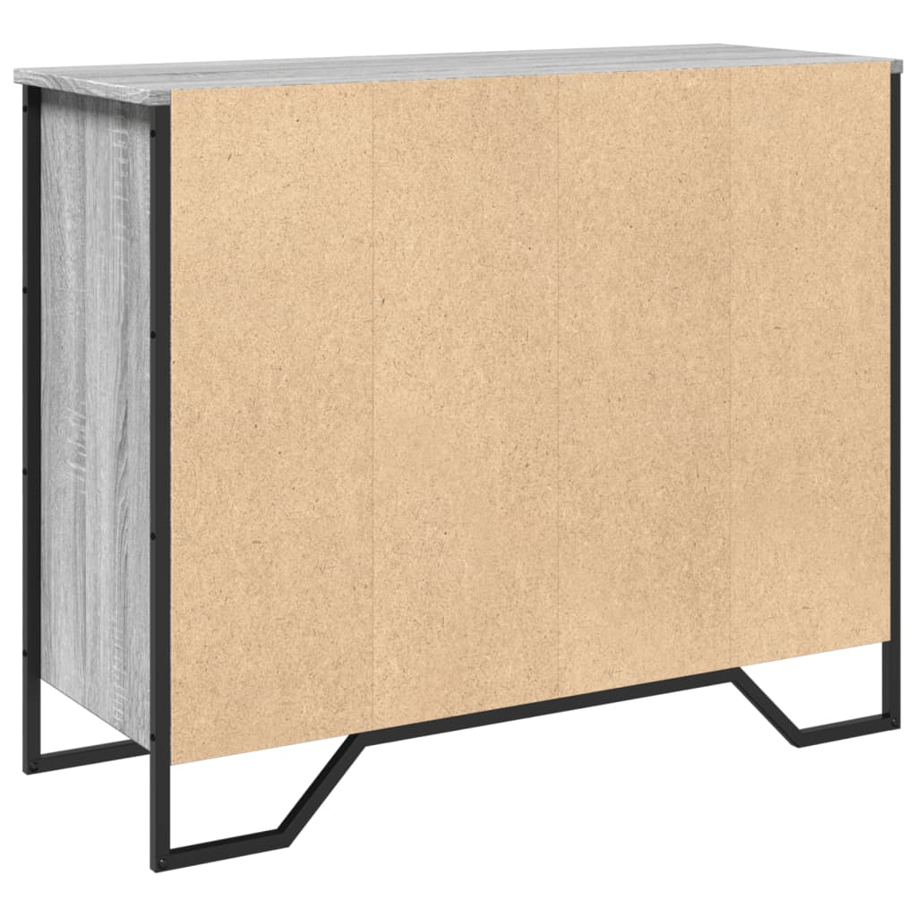 skænk 91x35,5x74,5 cm konstrueret træ grå sonoma-eg