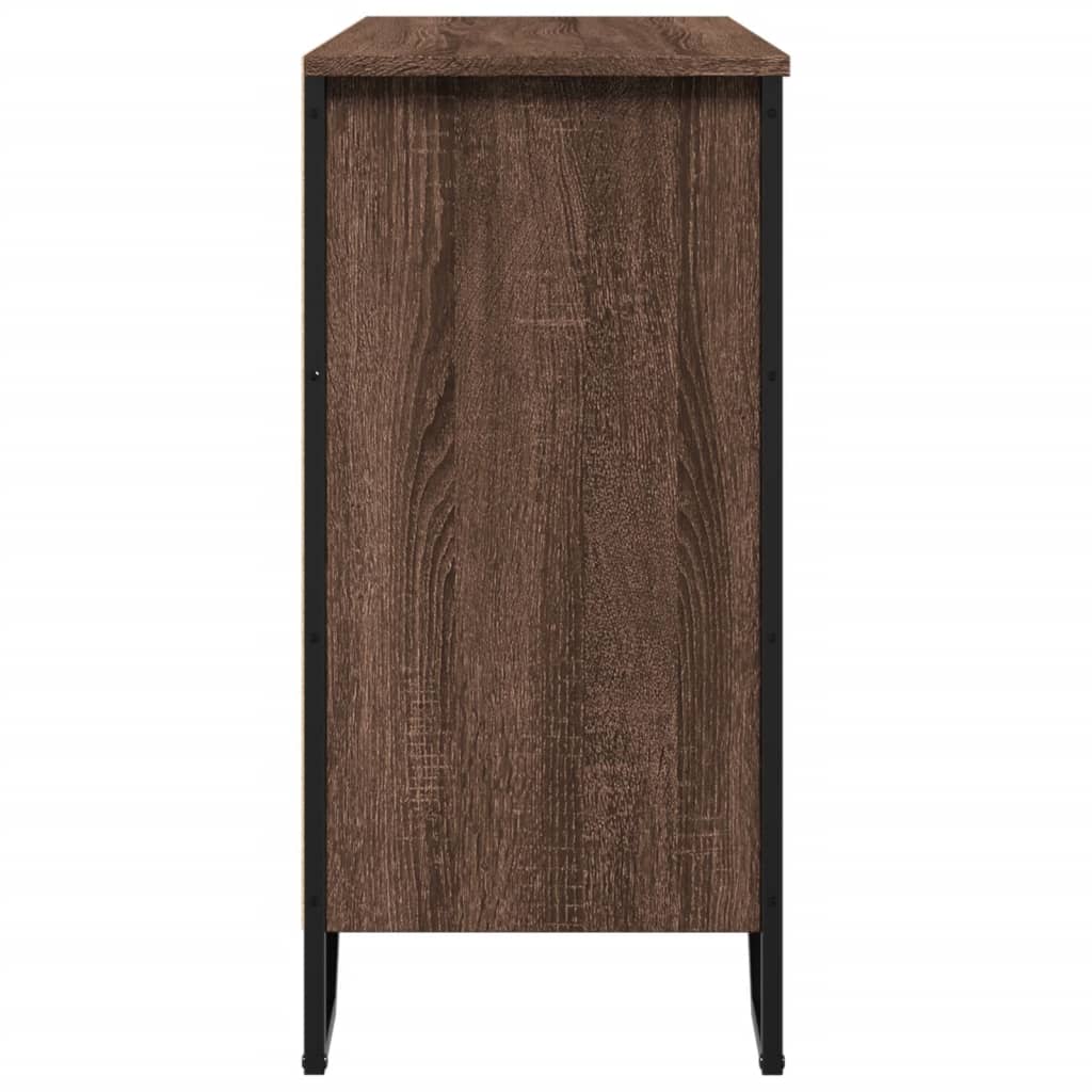 skænk 91x35,5x74,5 cm konstrueret træ brun egetræsfarve