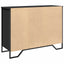 skab 101x35,5x74,5 cm konstrueret træ sort