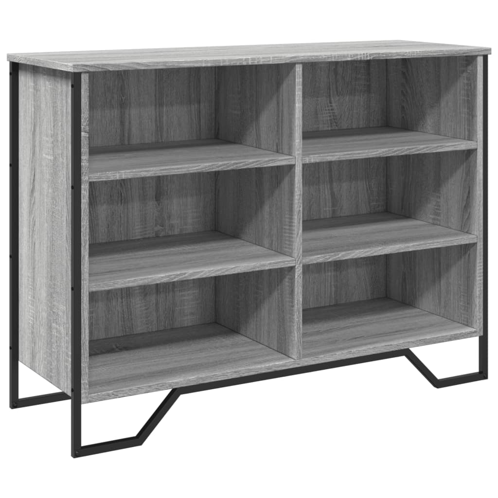 skænk 101x35,5x74,5 cm konstrueret træ grå sonoma-eg