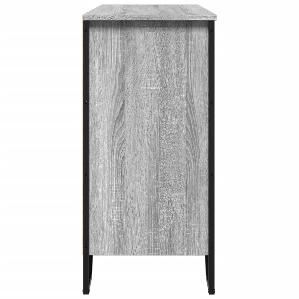 skænk 101x35,5x74,5 cm konstrueret træ grå sonoma-eg