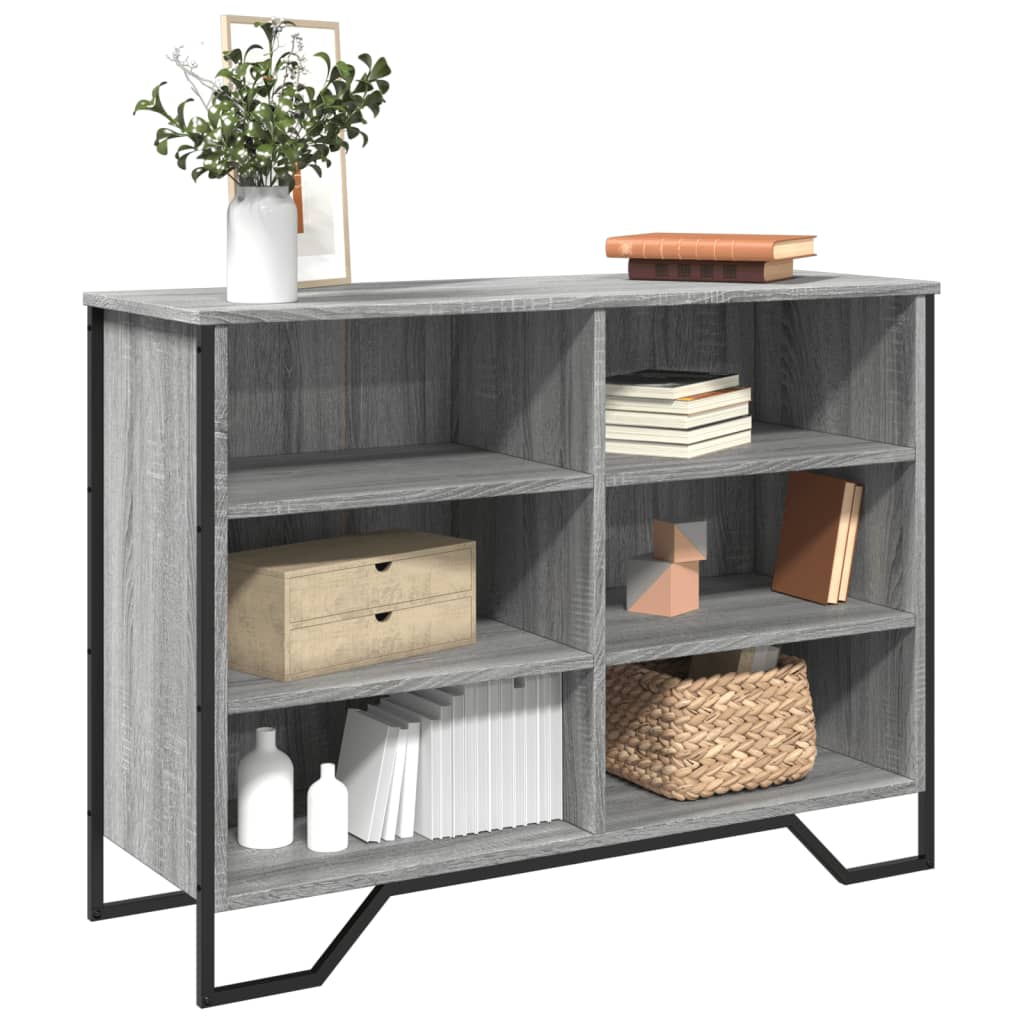 skænk 101x35,5x74,5 cm konstrueret træ grå sonoma-eg