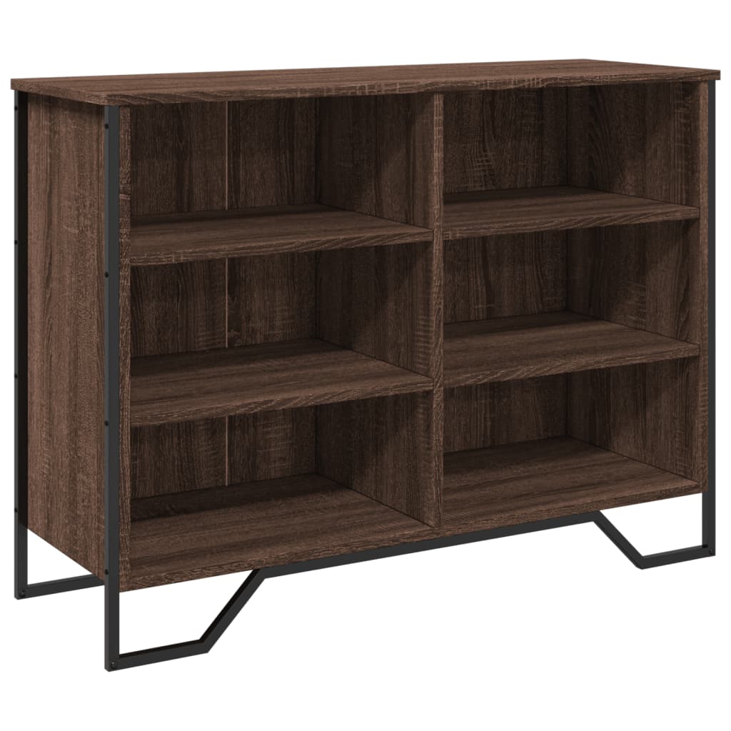 skænk 101x35,5x74,5 cm konstrueret træ brun egetræsfarve