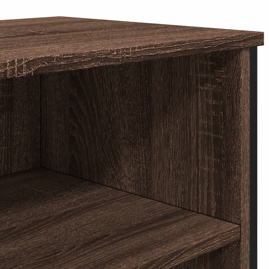 skænk 101x35,5x74,5 cm konstrueret træ brun egetræsfarve