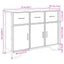 skab 97x32,5x74,5 cm konstrueret træ sort