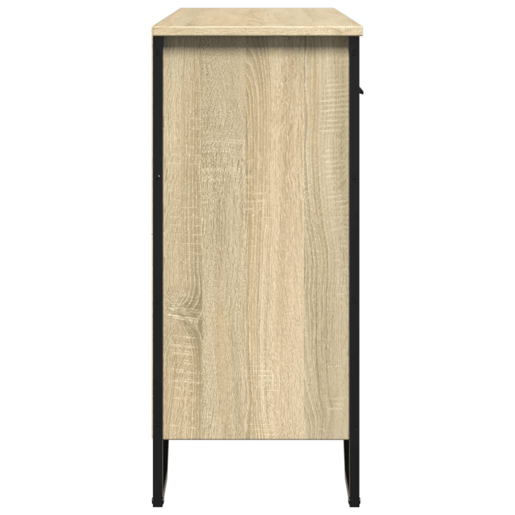 skænk 97x32,5x74,5 cm konstrueret træ sonoma-eg