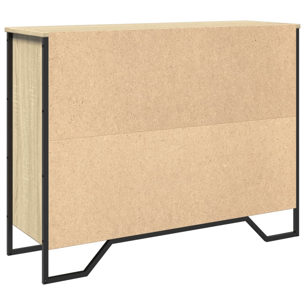 skænk 97x32,5x74,5 cm konstrueret træ sonoma-eg