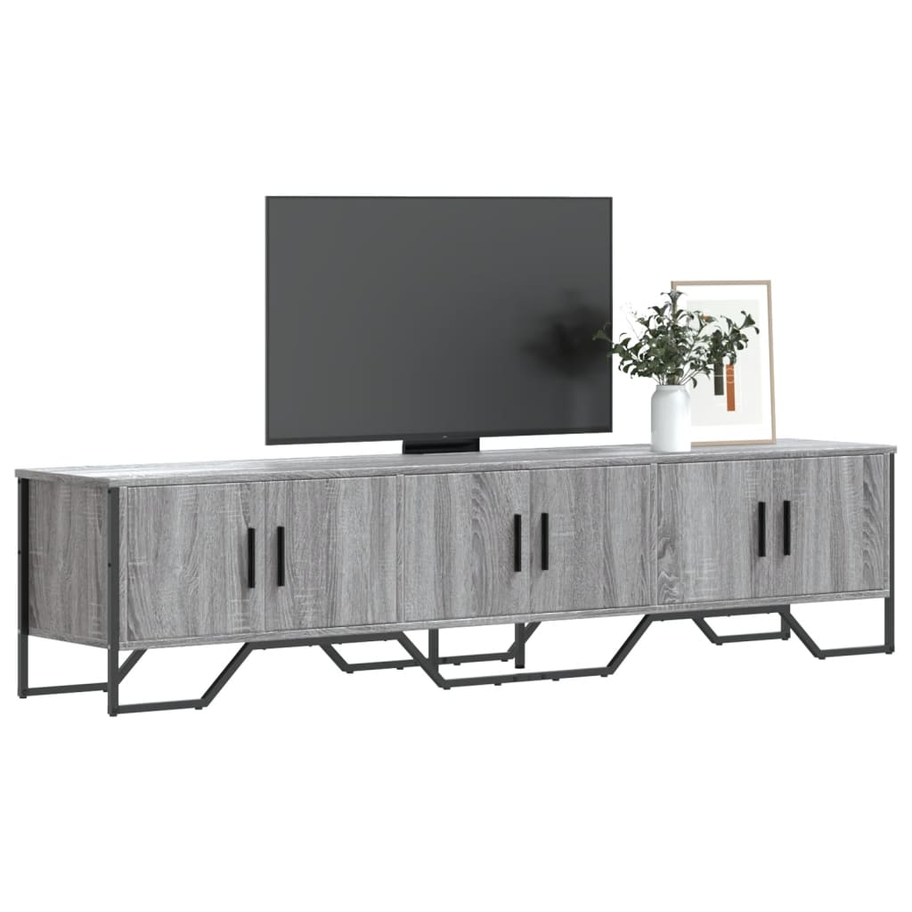 tv-bord 180x34x41 cm konstrueret træ grå sonoma-eg