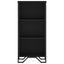 bogreol 50x31x106 cm konstrueret træ sort