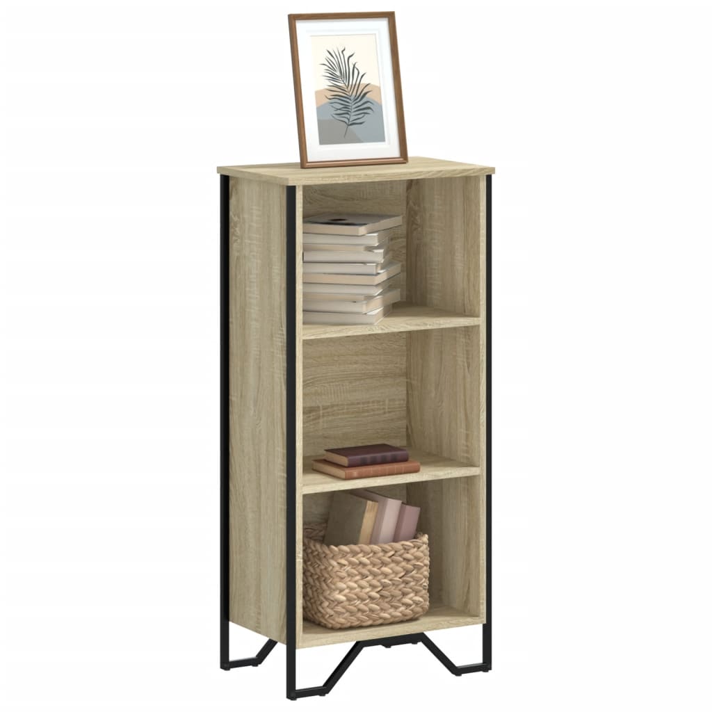 bogreol 50x31x106 cm konstrueret træ sonoma-eg billede