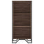 bogreol 50x31x106 cm konstrueret træ brun egetræsfarve