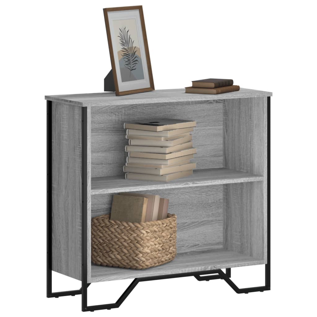 bogreol 80x31x74,5 cm konstrueret træ grå sonoma-eg billede