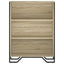 bogreol 80x31x106 cm konstrueret træ sonoma-eg