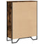 bogreol 80x31x106 cm konstrueret træ røget egetræsfarve
