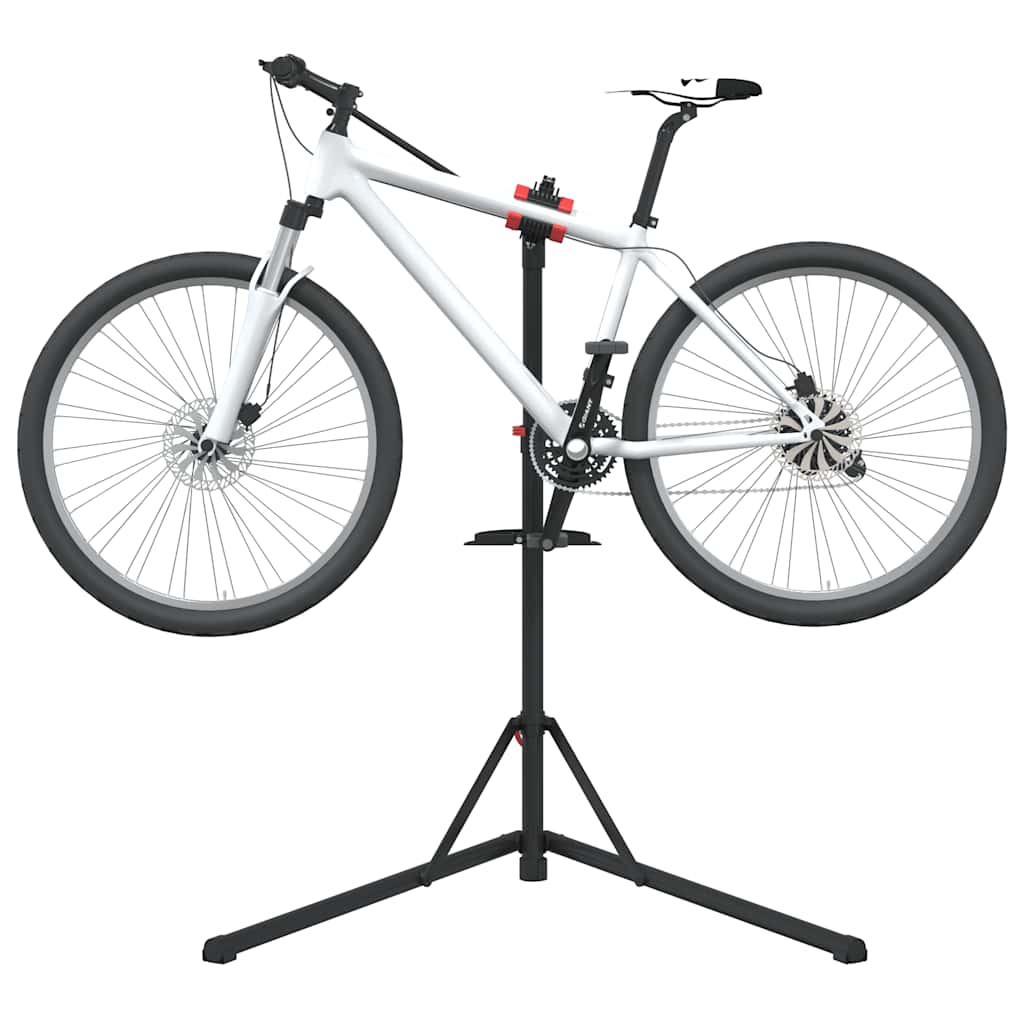 reparationsstativ til cykler 92-152 cm foldbart stål rød billede