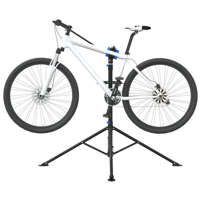 reparationsstativ til cykler 108-188 cm foldbart stål blå