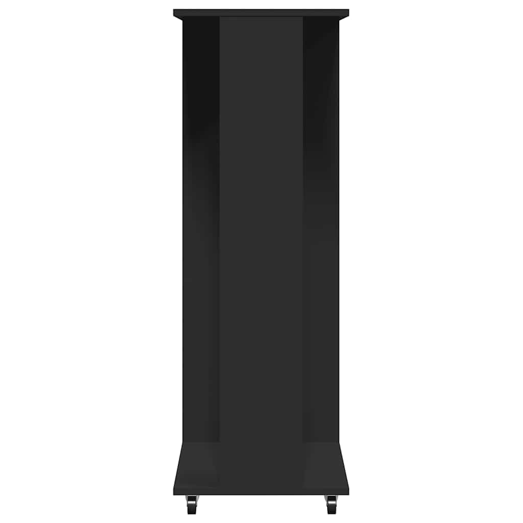 klædeskab med hjul 102x38x110 cm konstrueret træ sort