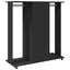 klædeskab med hjul 102x38x110 cm konstrueret træ sort