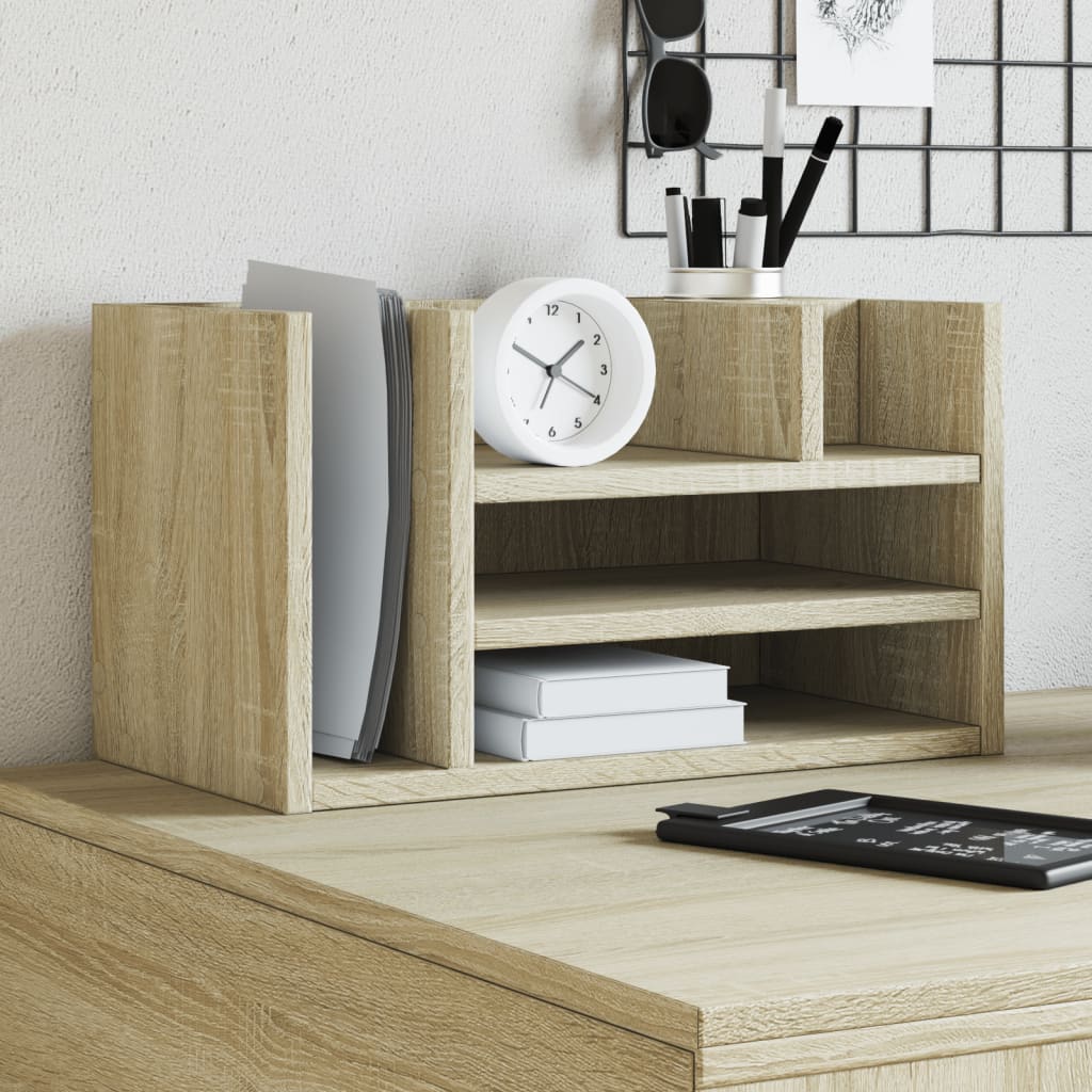 Dueslag til skrivebord 44,5×24×25 cm - konstrueret træ i sonoma-eg