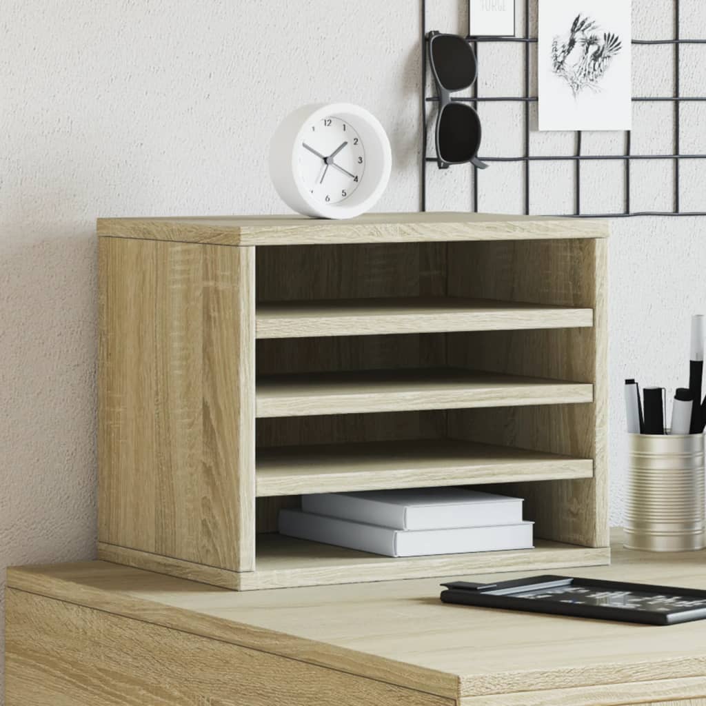 dueslag til skrivebord 36x26x29,5 cm konstrueret træ sonoma-eg billede