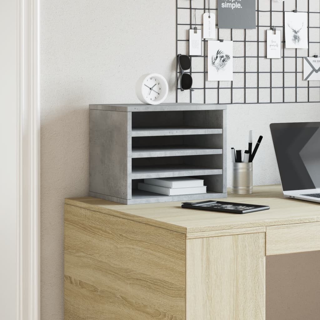 dueslag til skrivebord 36x26x29,5 cm konstrueret træ betongrå