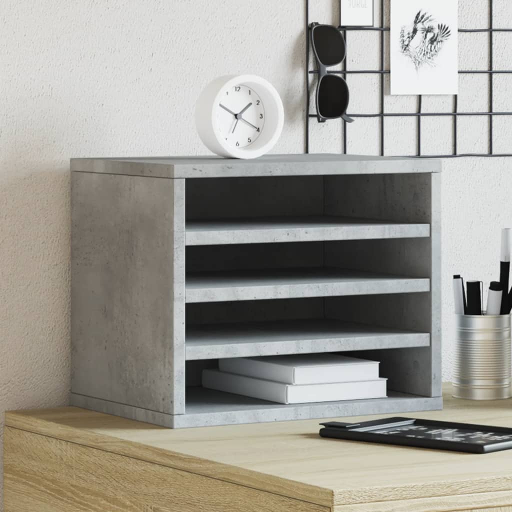 dueslag til skrivebord 36x26x29,5 cm konstrueret træ betongrå billede