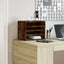 dueslag til skrivebord 36x26x29,5 cm konstrueret træ røget eg