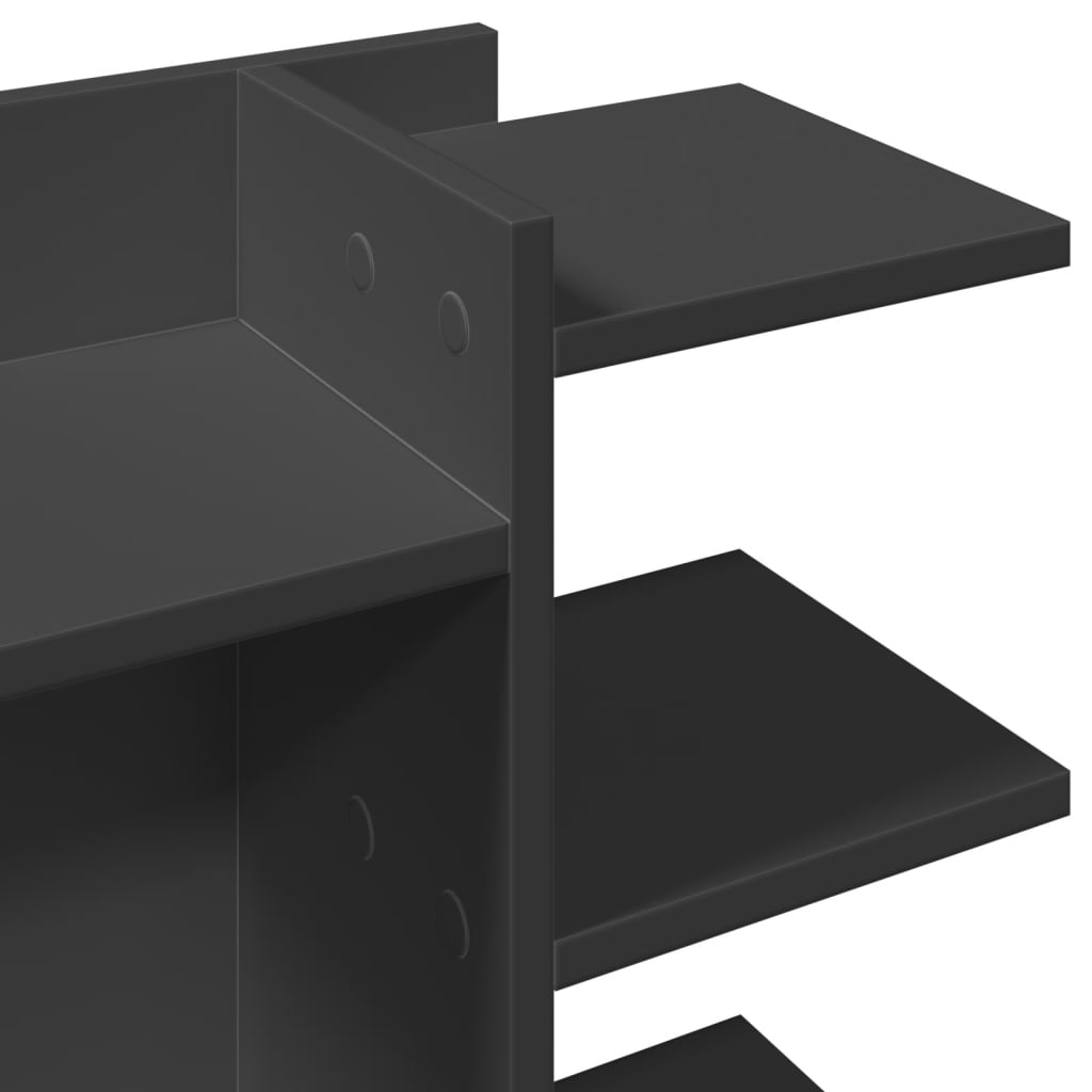 hylde til skrivebord 42x21,5x42 cm konstrueret træ sort