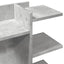 hylde til skrivebord 42x21,5x42 cm konstrueret træ betongrå