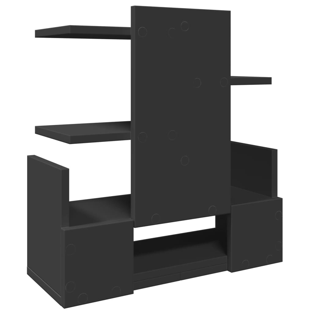 hylde til skrivebord 49x20x52,5 cm konstrueret træ sort