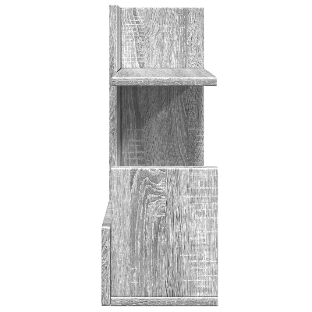 hylde til skrivebord 49x20x52,5 cm konstrueret træ grå sonoma