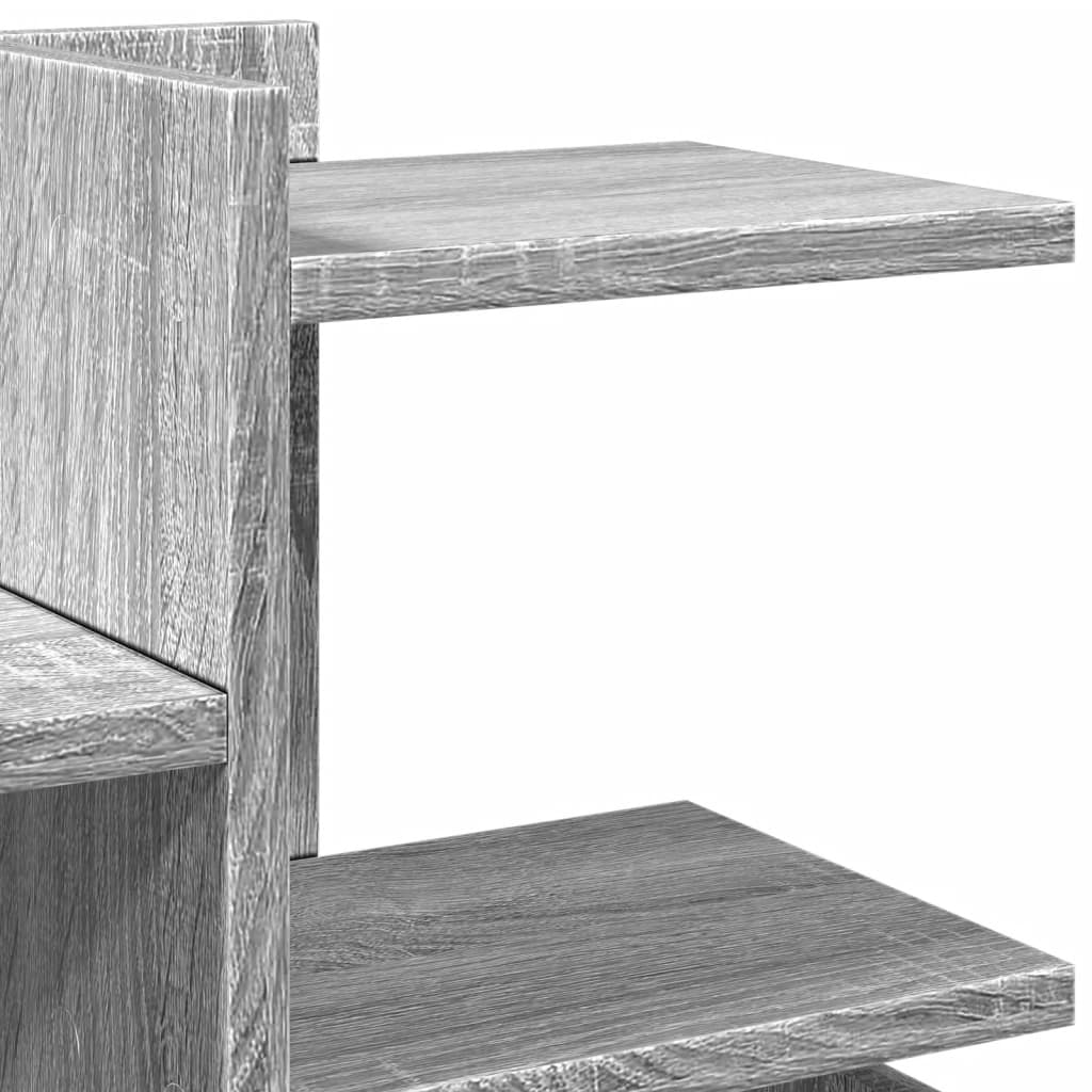 hylde til skrivebord 49x20x52,5 cm konstrueret træ grå sonoma
