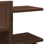 hylde til skrivebord 49x20x52,5 cm konstrueret træ brunt eg