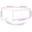 sofabord 60x45x31 cm konstrueret træ hvid