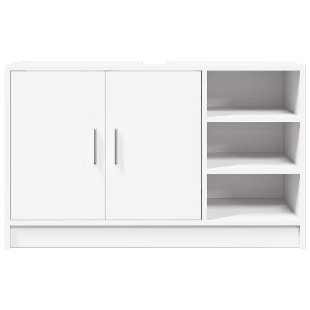 underskab til håndvask 90x29x55 cm konstrueret træ hvid